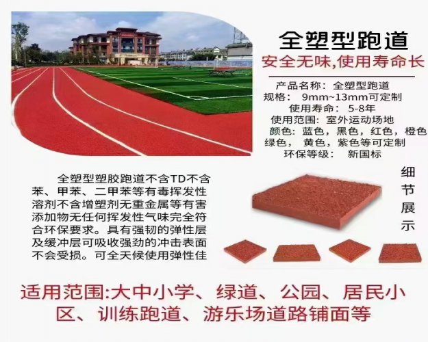 福清全塑型跑道